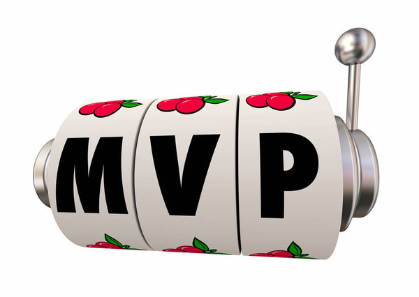 MVP Most Valuable Player Minimum Viable Product Slot Machine 3d Illustration