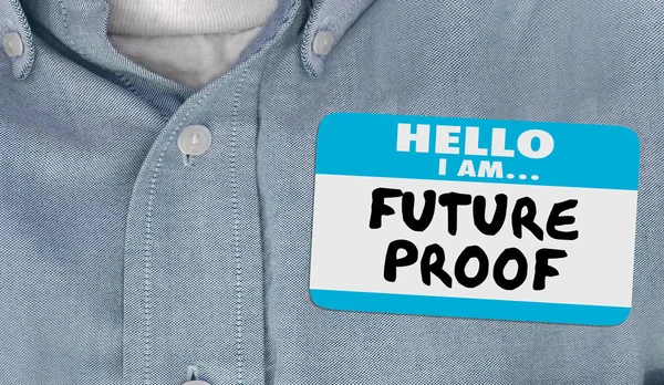 Future Proof Nametag Ready for Change Innovación Animación 3D —  Fotos de Stock