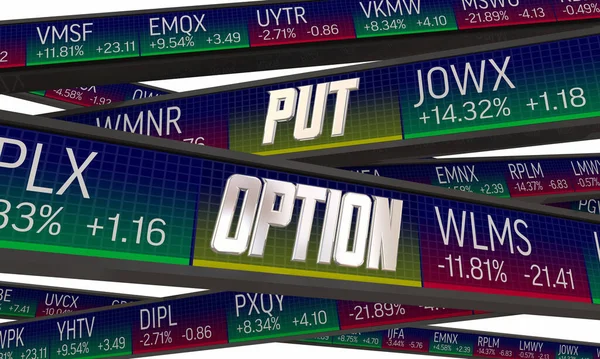 Put Option Stock Market Trade Buy Fixed Price Shares Investment — Stock fotografie