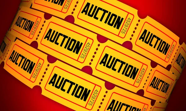 Auction Ticket Admission Pass Buy Bid Shop Deals Illustration — 스톡 사진