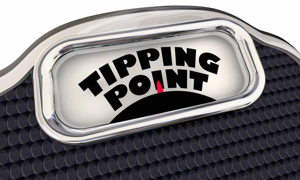 Tipping Point Scale Finale Trigger Point Niveau Hoeveelheid Woorden Illustratie — Stockfoto