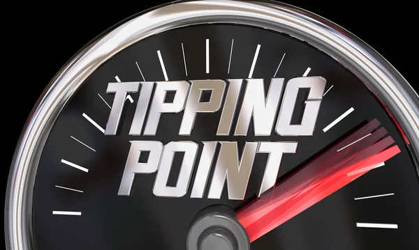 Tipping Point Konečná Úroveň Rychloměr Ilustrace — Stock fotografie