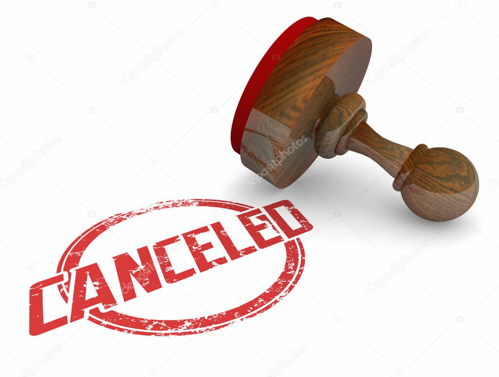 Canceled Done History Over Stamp Word Cancel Culture 3d Illustration