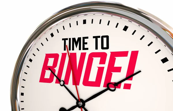 Time Binge Clock Consume More Words Illustration — Stock Photo, Image