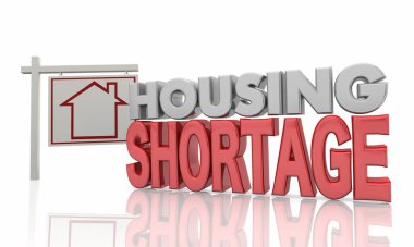 Housing Shortage Home for Sale Real Estate Short Supply 3d Illustration clipart