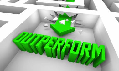 Büyük Sonuçlar Verme Maze Oku Dönüm Noktası 3d İllüstrasyon
