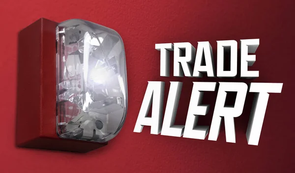 Trade Alert Message Update Service Alarm Stock Trade Light Illustration — 스톡 사진