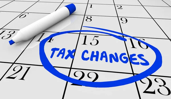 税务改革对你应课税项报税表的影响 — 图库照片