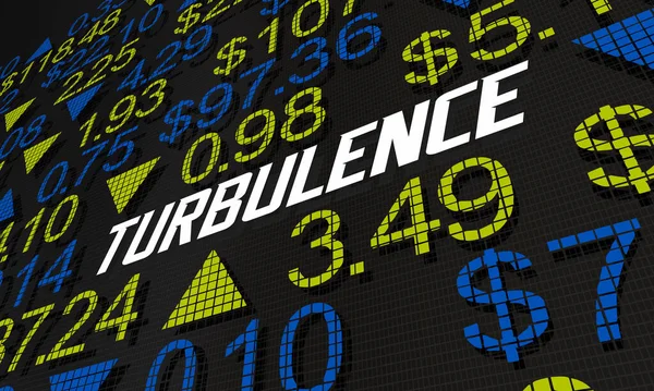 Turbulence Stock Market Ups Downs Economic Volatility Illustration — Stock Photo, Image