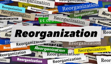 Yeni Yeniden Yapılandırma Değişikliği İşletme Bozukluğu 3d İllüstrasyon Manşetleri