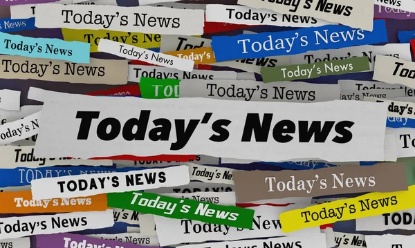 Noticias Hoy Titulares Caliente Breaking Stories Actualizaciones Ilustración — Foto de Stock