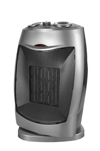 Beyaz bir arka plan üzerinde Fanlı elektrikli hava ısıtıcı