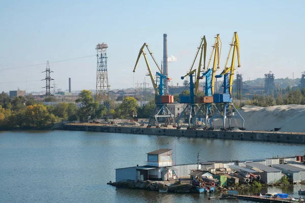 Cargo Port Cargo Cranes Industrial Area — Stock Photo, Image