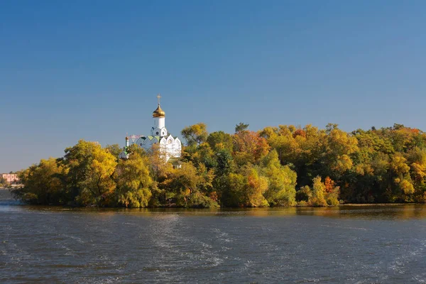 Templo São Nicolau Ilha Monástica Dnepropetrovsk Ucrânia — Fotografia de Stock