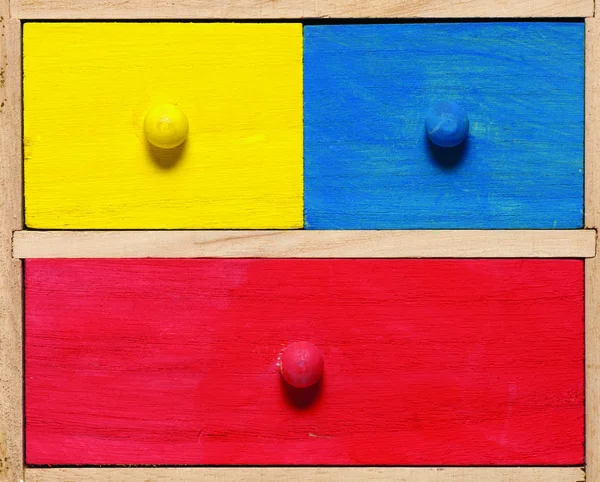 Tre färg lådor bakgrund Stockbild