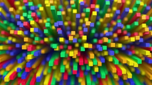 Färgglad abstrakt kub bakgrund Stockfoto
