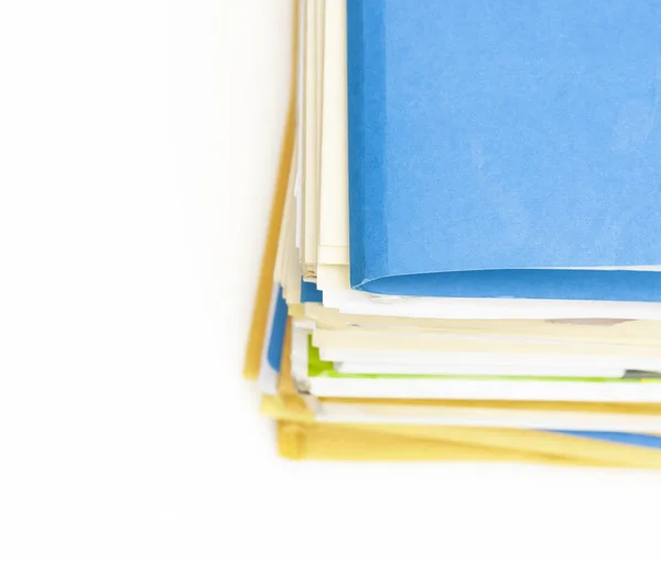 Stack of File Folders Viewed From Abov — Stock Photo, Image