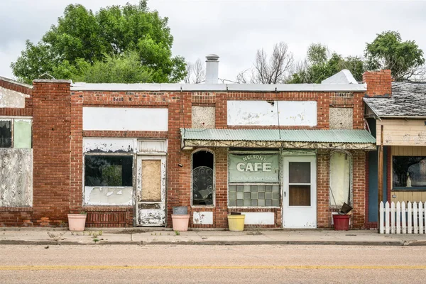 Crook Usa May 2018 Abandoned Cafe Shop Main Street Rural — Stock Photo, Image