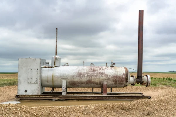 Doğu Colorado Tank Ayırıcı Gaz Petrol Üretim Tesislerinde — Stok fotoğraf