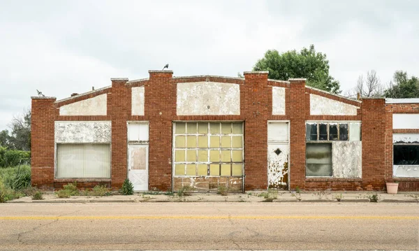 Garaje Abandonado Taller Una Pequeña Ciudad Rural Este Colorado —  Fotos de Stock