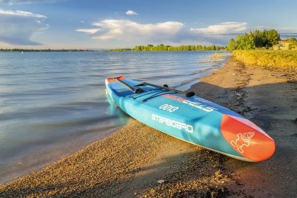Loveland Usa June 2018 Racing Stand Paddleboard Starboard Paddle Safety — Stock Photo, Image