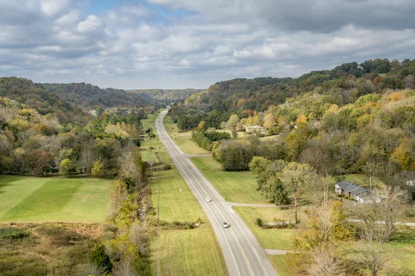Tennessee Highway Seen Double Arch Bridge Natchez Trace Parkway Franklin — Stock Photo, Image