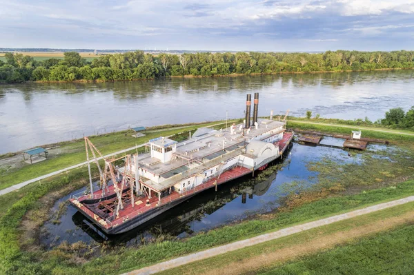 Brownville Usa July 2018 Historic Dredge Captain Meriwether Lewis Dry — Stock Photo, Image