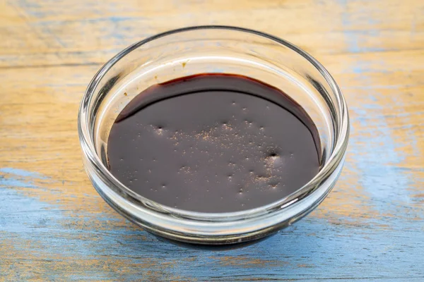 Small Bowl Yacon Syrup Powerful Prebiotic Sweetener Derived Yacon Root — Stock Photo, Image