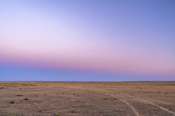 Typischer Klarer Himmel Nach Sonnenuntergang Über Der Prärie Nördlichen Colorado — Stockfoto