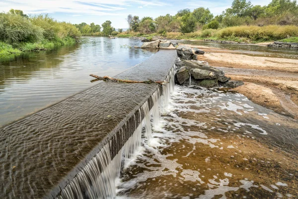 Water Afleiding Dam South Platte River Noordelijke Colorado Onder Denver — Stockfoto