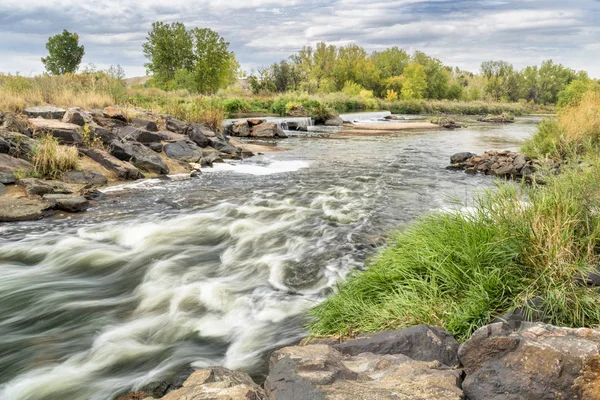 Güney Platte Nehri Kuzey Colorado Denver Aşağıda Saptırma Barajı Erken — Stok fotoğraf