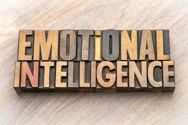 Emotionale Intelligenz Wortabstrakt Buchdruck — Stockfoto