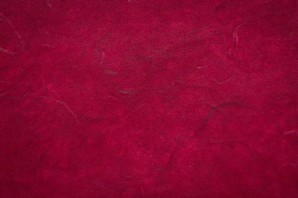 背景深红色纹理手工桑纸 — 图库照片
