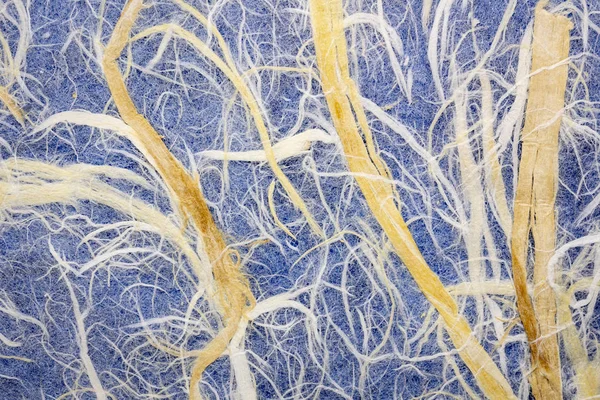 Naturalne Tajski Morwy Papier Kozo Niebieskim Tle — Zdjęcie stockowe