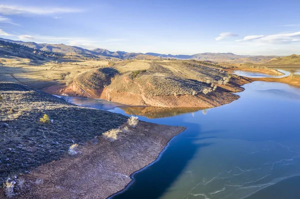 Lac Montagne Gelé Dans Nord Des Contreforts Colorado Paysage Typique — Photo