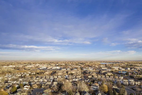 Typical Residential Neighborhood Shopping Aera Front Range Rocky Mountains Colorado — Stock Photo, Image
