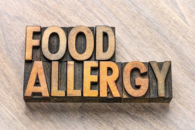 Gıda Anti Word'de vintage Tipo ağaç türü baskı blokları