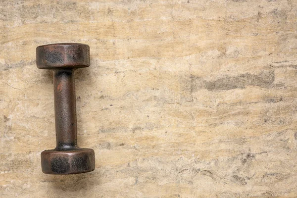 Old rusty dumbbell — Stock Photo, Image