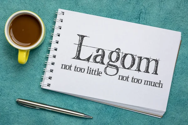 Lagom-平衡生活的瑞典哲学 — 图库照片