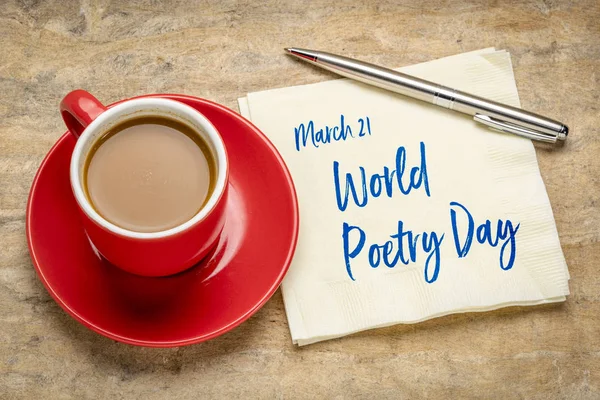 Dia Mundial da Poesia — Fotografia de Stock