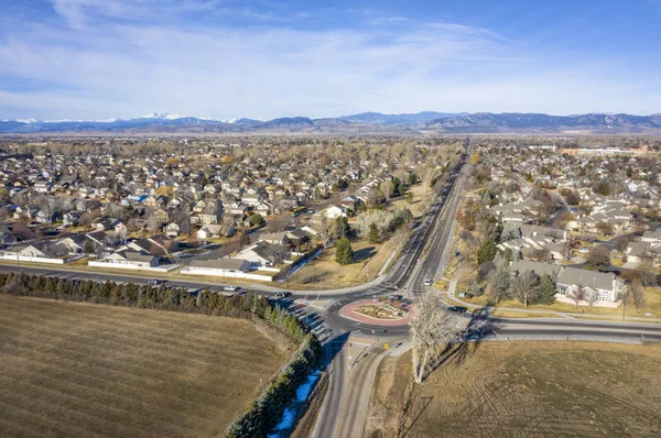 Residential neighborhood aerial view — Stock Photo, Image