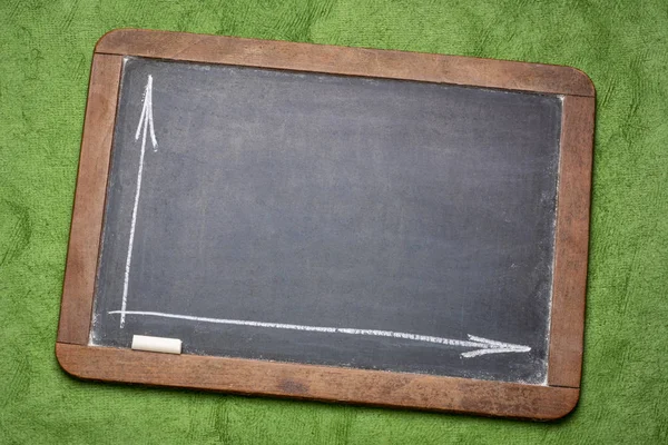 Blank graph on blackboard — Stock Photo, Image