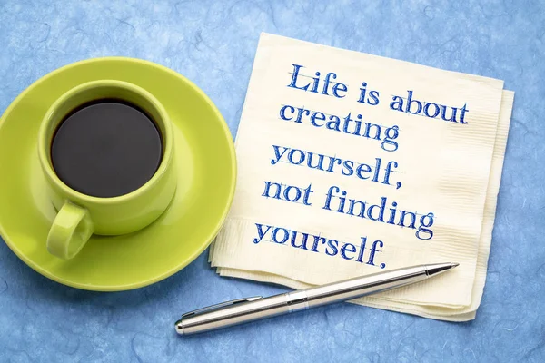 Life is about creating yourself — Stock Photo, Image