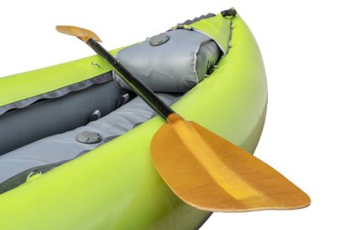 Yeşil şişme whitewater kayık