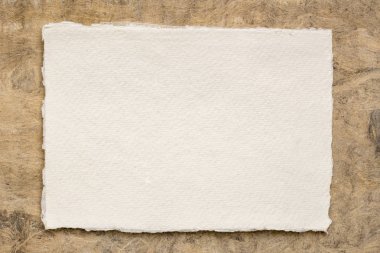 sheet of white Khadi rag paper  clipart