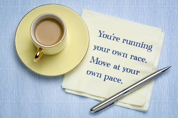 You are running your own race — Stock Photo, Image