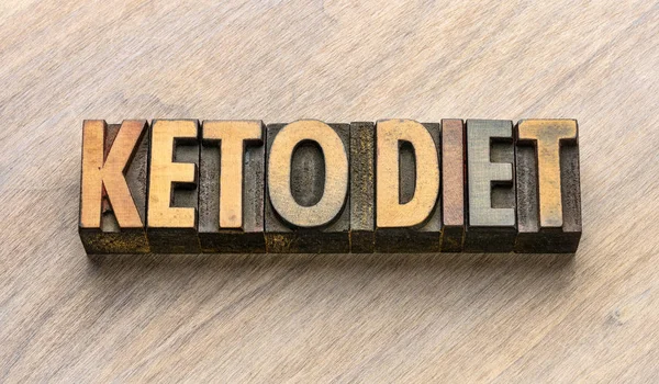 Keto diet palabra abstracta en madera tipo — Foto de Stock