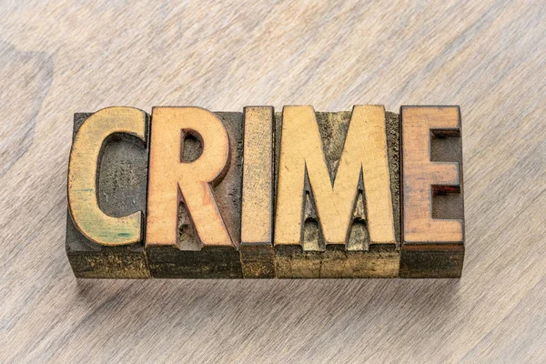Brott ord i trä typ — Stockfoto