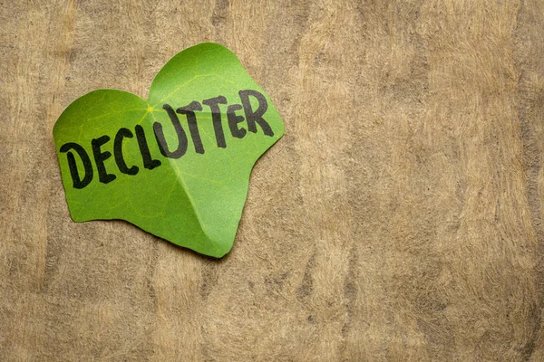 Declutter reminder note — Stock Photo, Image