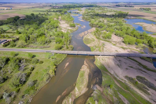 Vista aérea del río Platte Sur —  Fotos de Stock